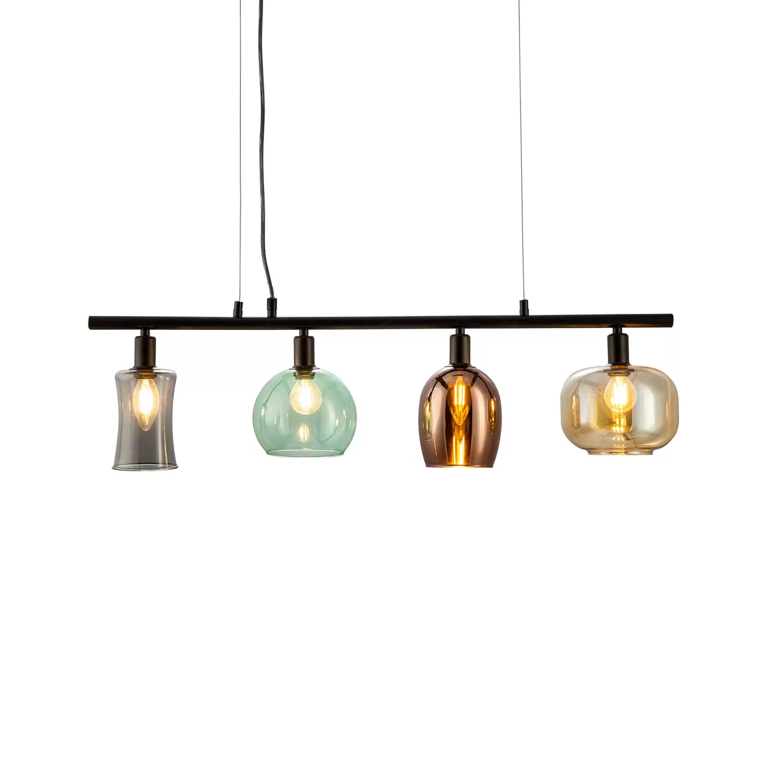 B-Ware Nowa Gmb H Pendellampe Telesto Mit Glasschirmen Pendelleuchte Leuchte Lampe E14