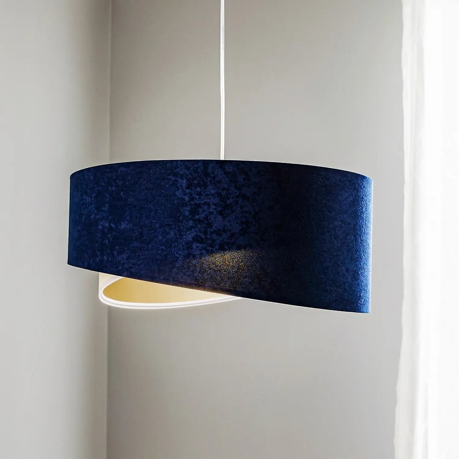 B-Ware Maco Design Pendellampe Vivien Hängelampe Leuchte Dreifarbig Blau Beige Gold - 5902751346930
