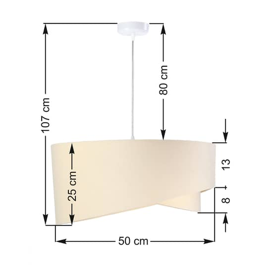 B-Ware Euluna Pendelleuchte Vivien Zweifarbig Beige/Weiß Pendelleuchte Deckenlampe L350 - 5902751346015