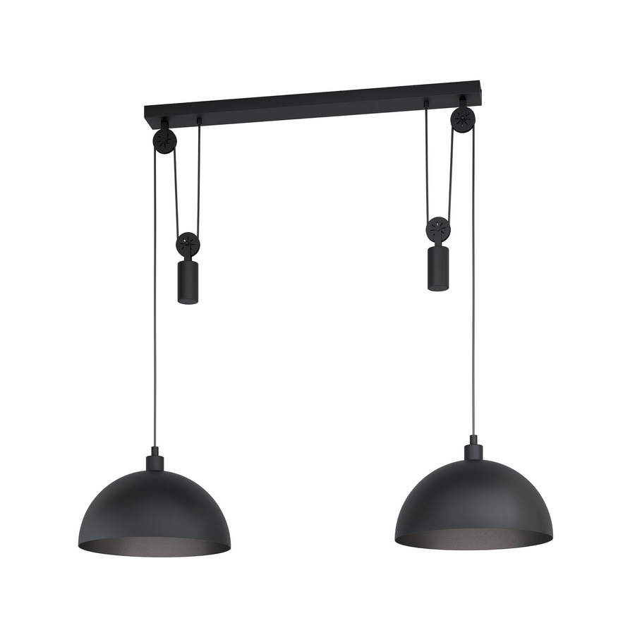 Eglo Pendellampe Hängelampe Winkworth Schwarz 2flg Länge 118cm Metall Lampe Spot B-Ware - 9002759434366