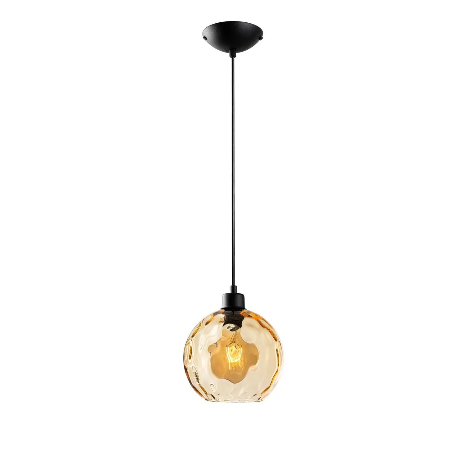 B-Ware Opviq Pendelleuchte Hängelampe Benek Glas Gelb Getönt Lampe Beleuchtung - 8684283472055