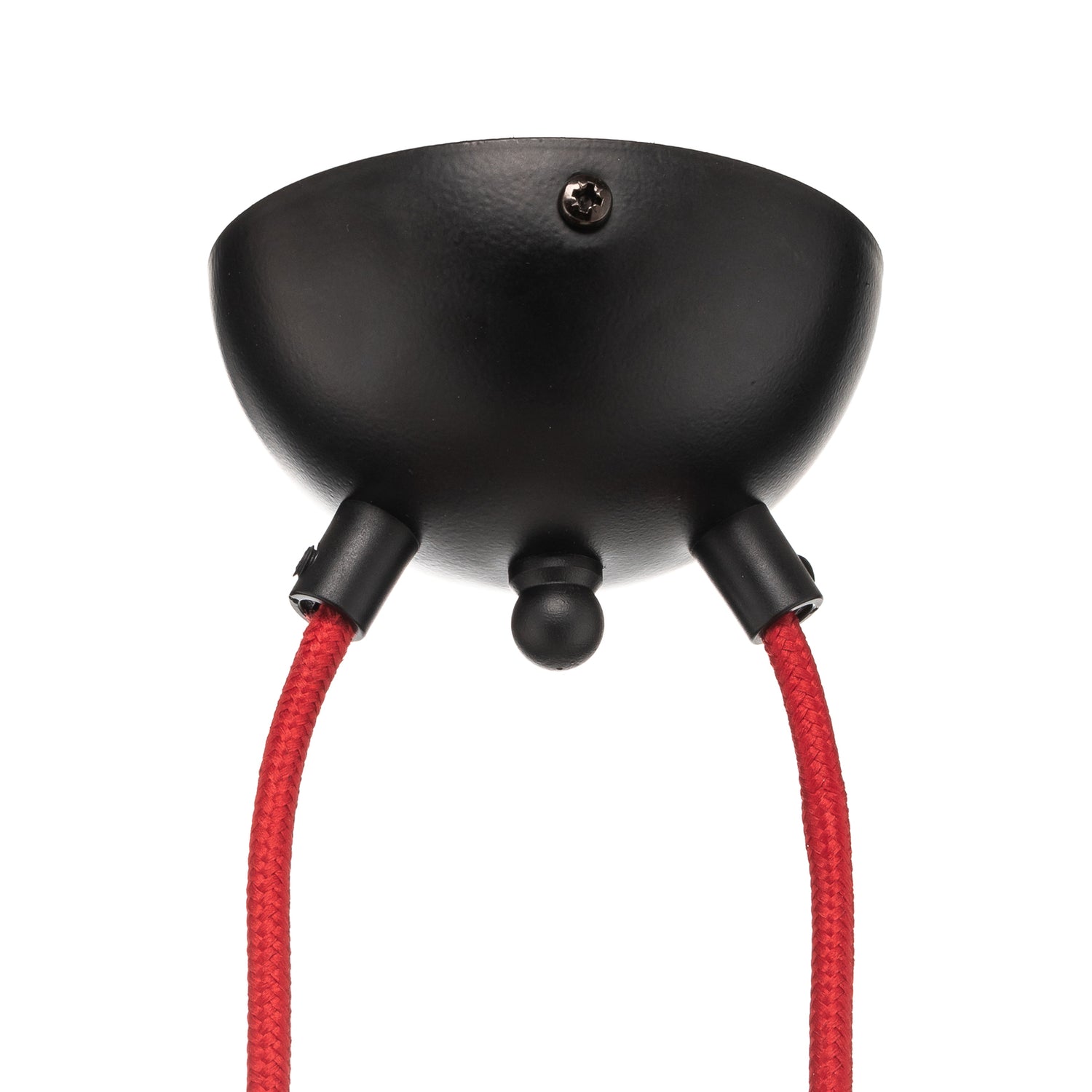 B-Ware Pendelleuchte Hängelampe Bobi 2 Stahl Schwarz Rot Kabel Wohnzimmer E27 2 Flg - 5901738918191
