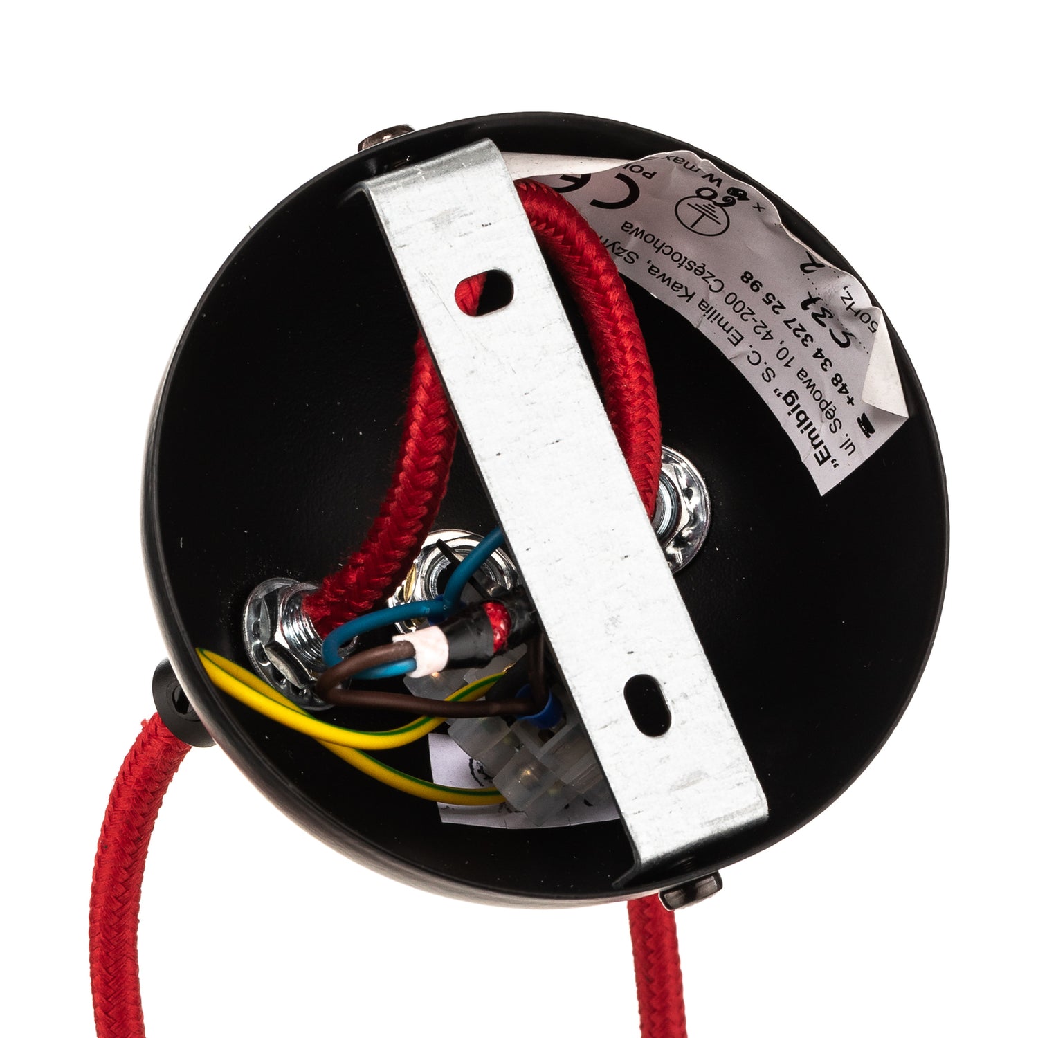 B-Ware Pendelleuchte Hängelampe Bobi 2 Stahl Schwarz Rot Kabel Wohnzimmer E27 2 Flg - 5901738918191