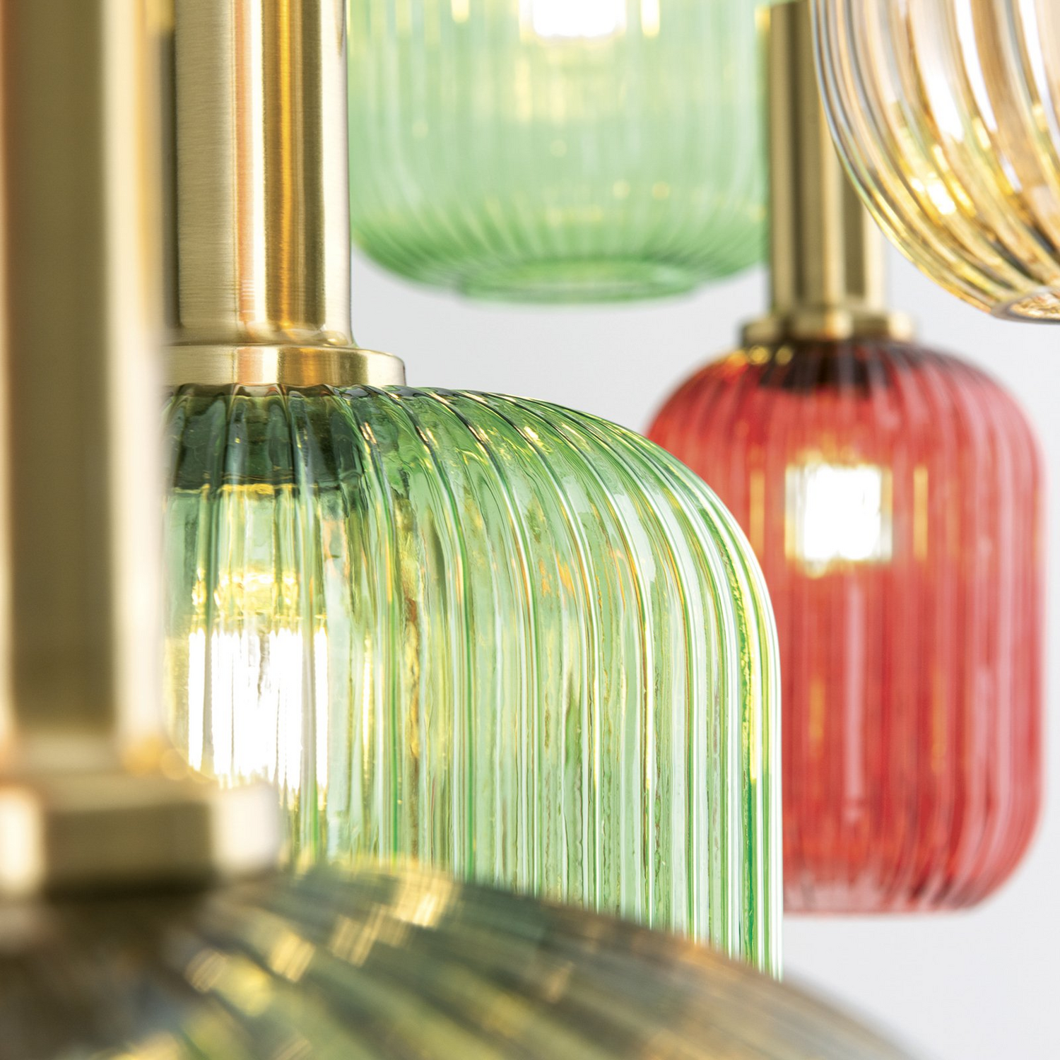 Orion Pendelleuchte Hängelampe Carneval Bunt Glas 8 Flg Länge Siehe Text/Foto B-Ware - 9003090277780