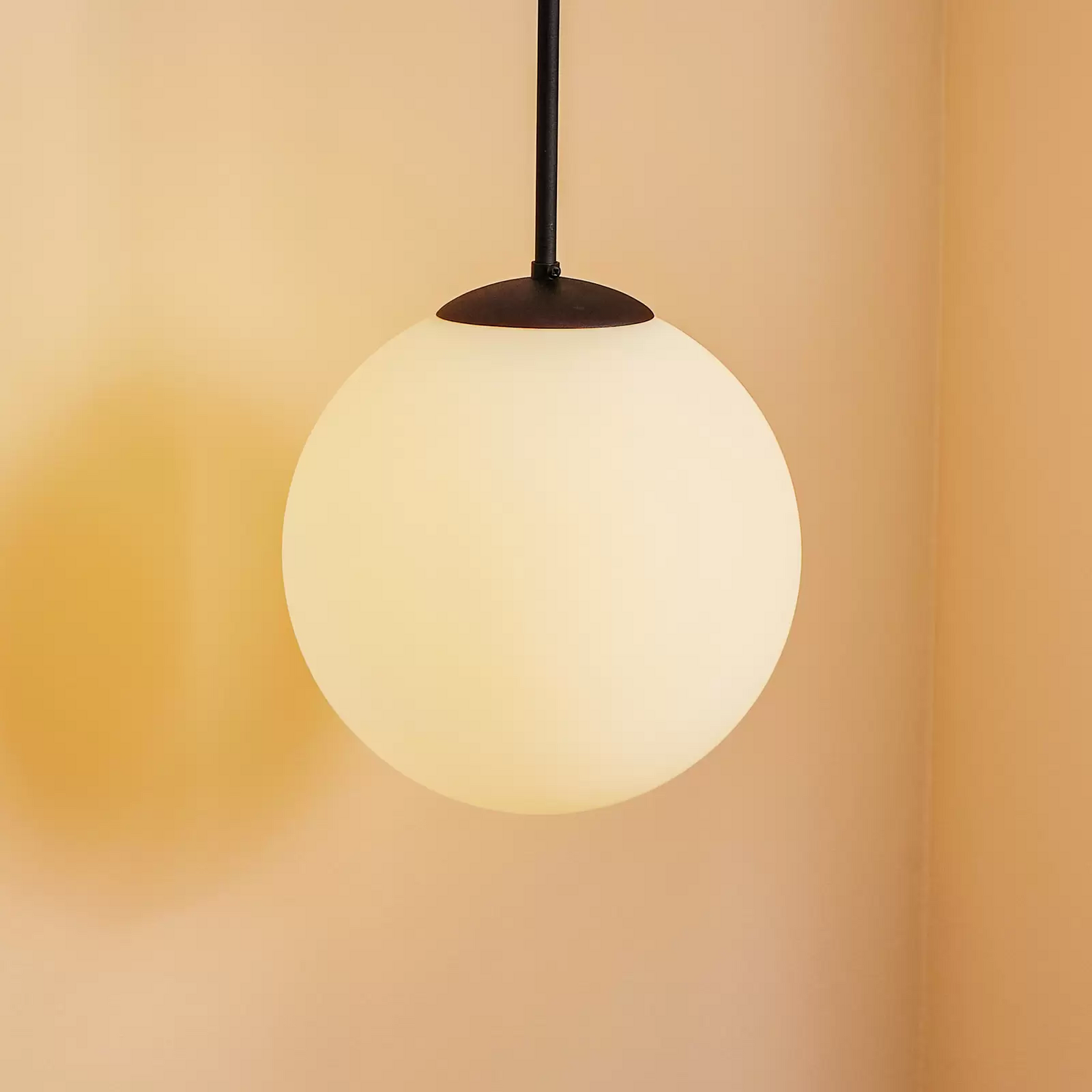 B-Ware Pendelleuchte Dione Einflammig Weiß/Schwarz 30cm Pendellampe Lampe Leuchte E27