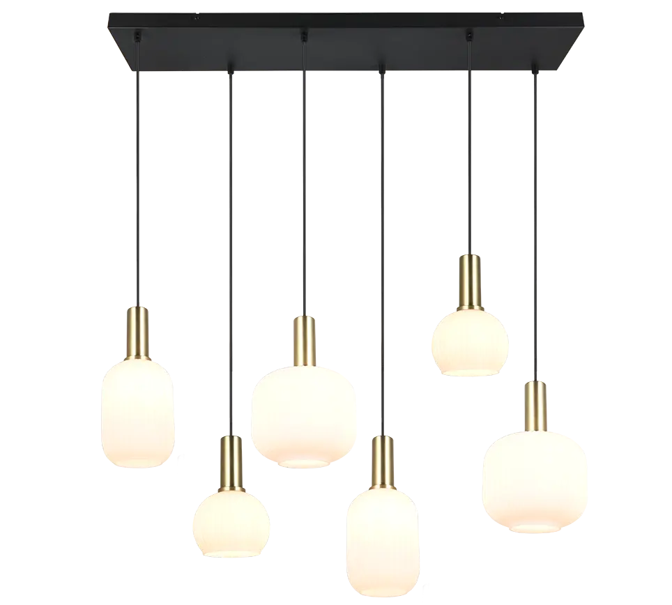 B-Ware Trio Lighting Pendelleuchte Hängeleuchte Diva Opal Metall Glas E27 - 4017807614510