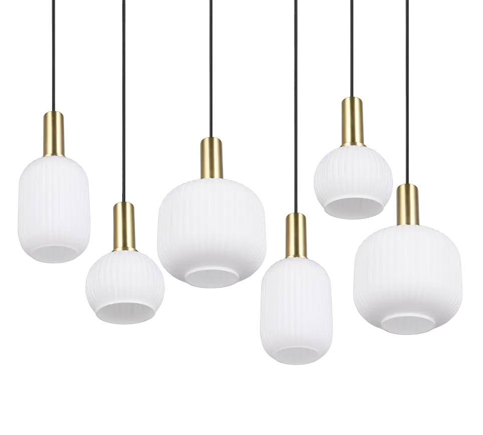 B-Ware Trio Lighting Pendelleuchte Hängeleuchte Diva Opal Metall Glas E27 - 4017807614510