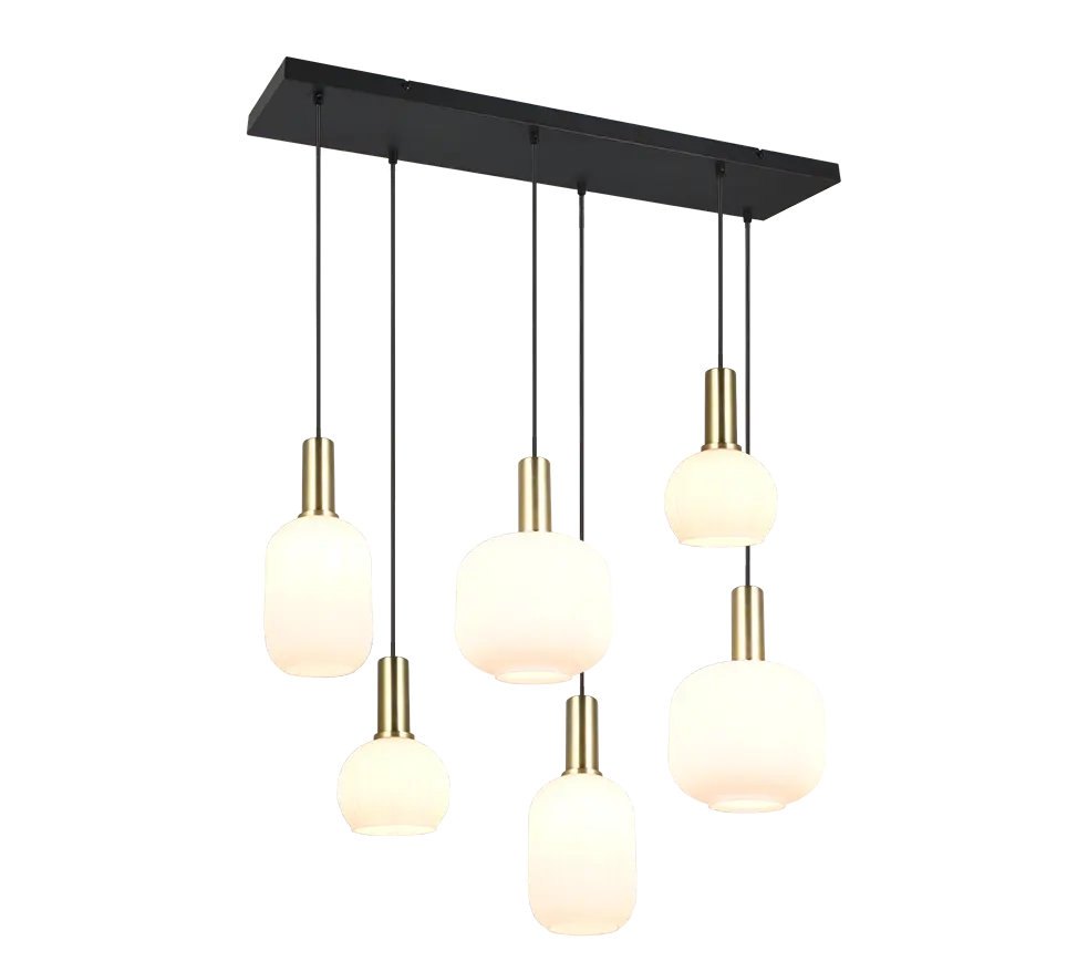 B-Ware Trio Lighting Pendelleuchte Hängeleuchte Diva Opal Metall Glas E27 - 4017807614510