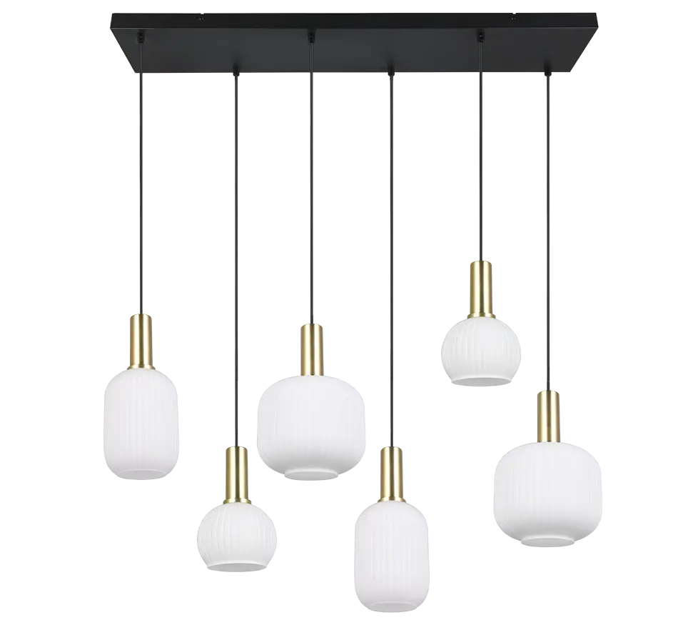 B-Ware Trio Lighting Pendelleuchte Hängeleuchte Diva Opal Metall Glas E27 - 4017807614510