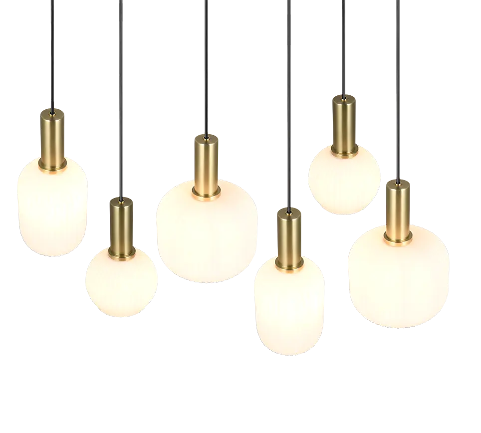 B-Ware Trio Lighting Pendelleuchte Hängeleuchte Diva Opal Metall Glas E27 - 4017807614510