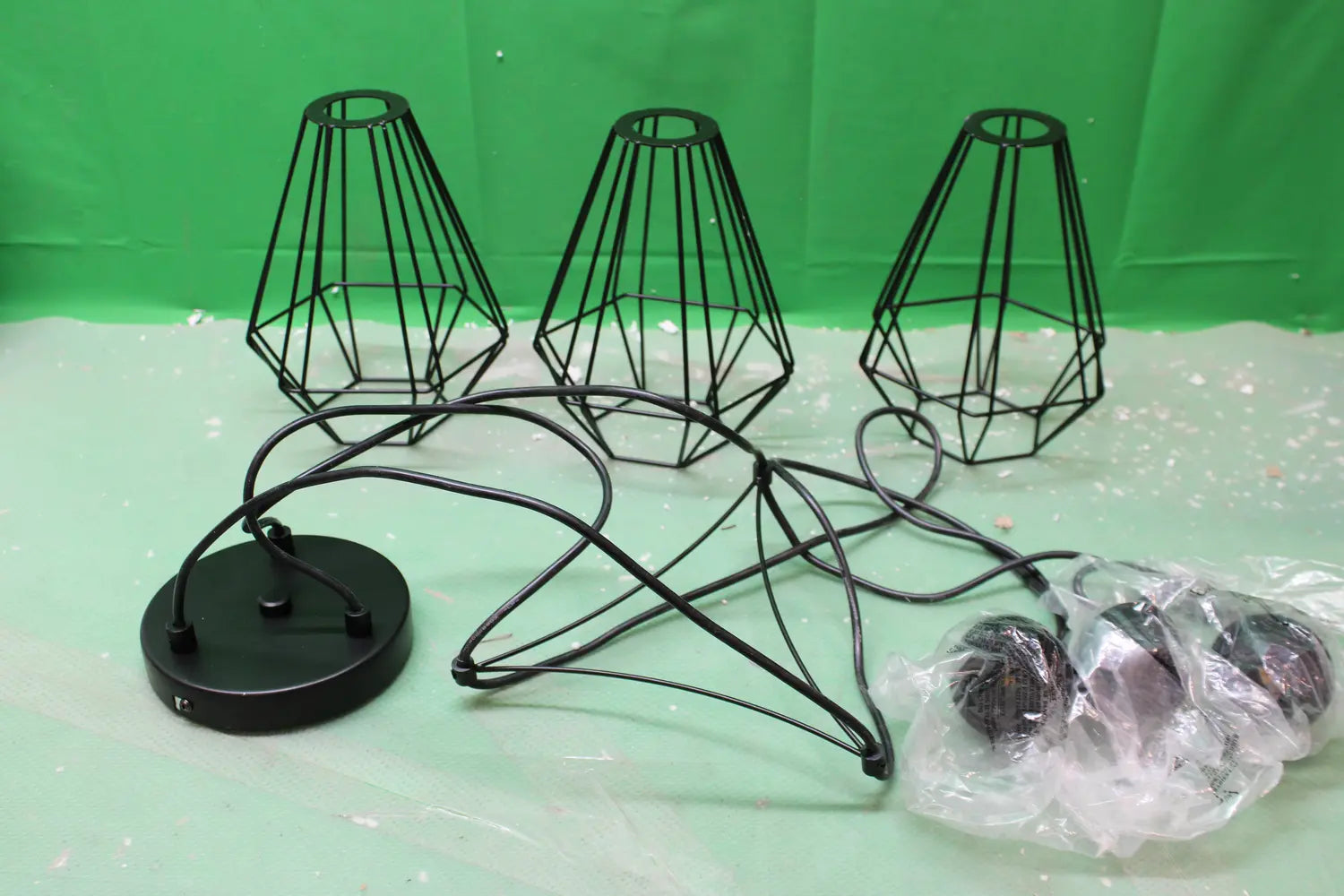 B-Ware Pendelleuchte Elda Hängelampe Käfig Schwarz 3 Flammig Metall E27 Led Innen Lampe - 4251096554182