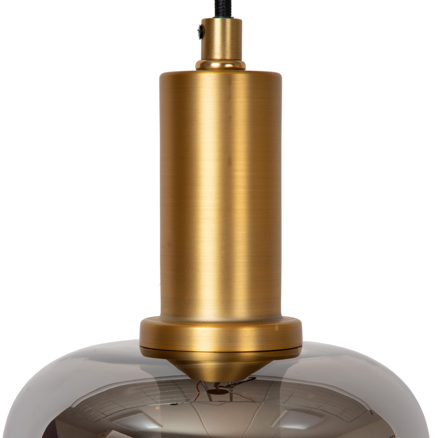 B-Ware Lucide Pendelleuchte Hängelampe Joanet Glas Rauchgrau 1flammig ø16cm