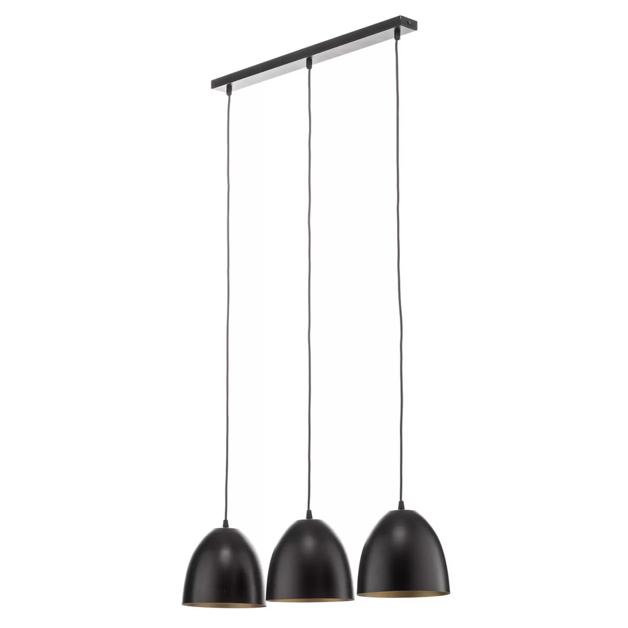 Emibig Lighting Pendelleuchte Lenox Hängeleuchte Lampe Dreiflammig Schwarz/Gold B-Ware - 5901738917934