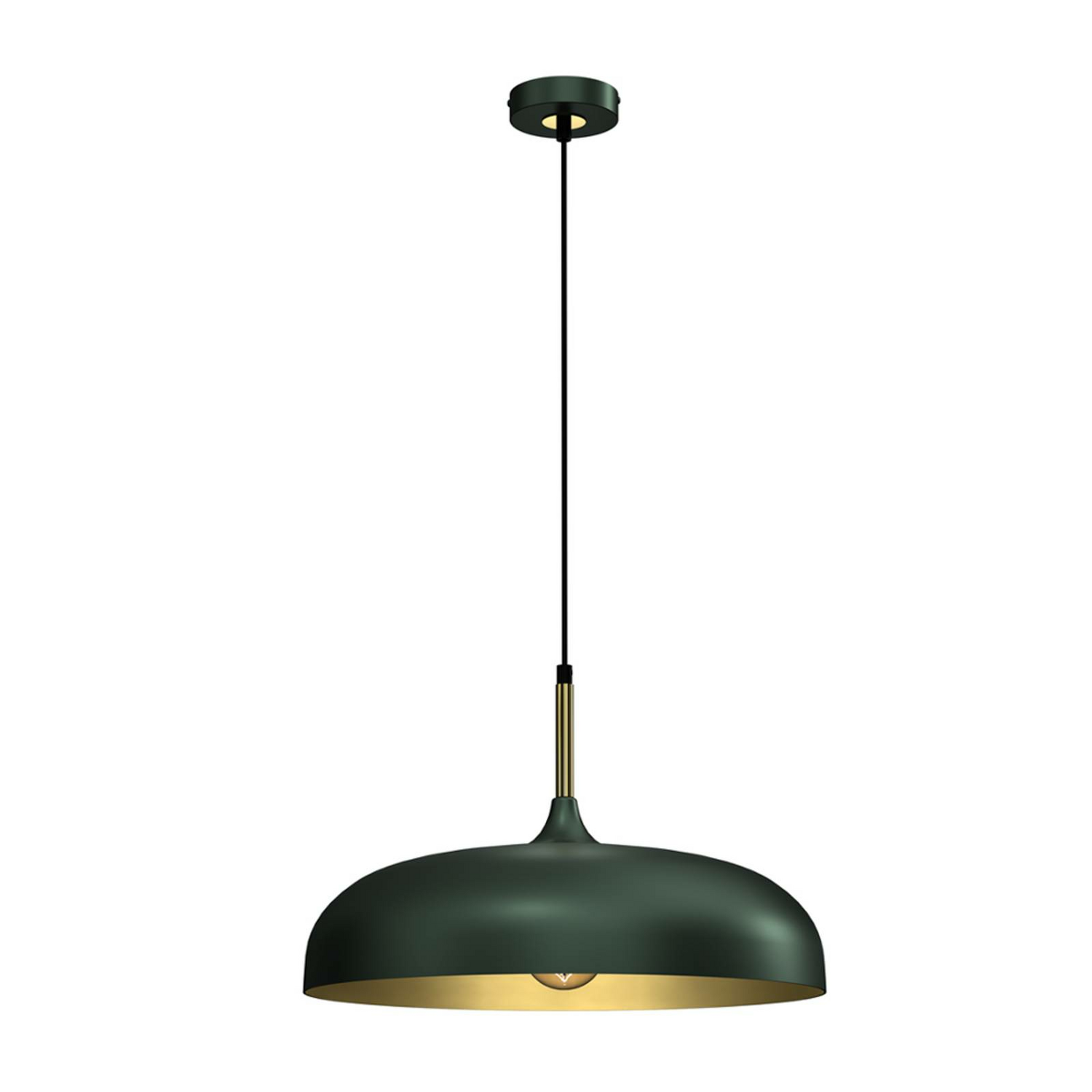 B-Ware Euluna Pendelleuchte Lincoln Hängeleuchte Deckenlampe Leuchte Lampe Grün Gold - 5902693779001