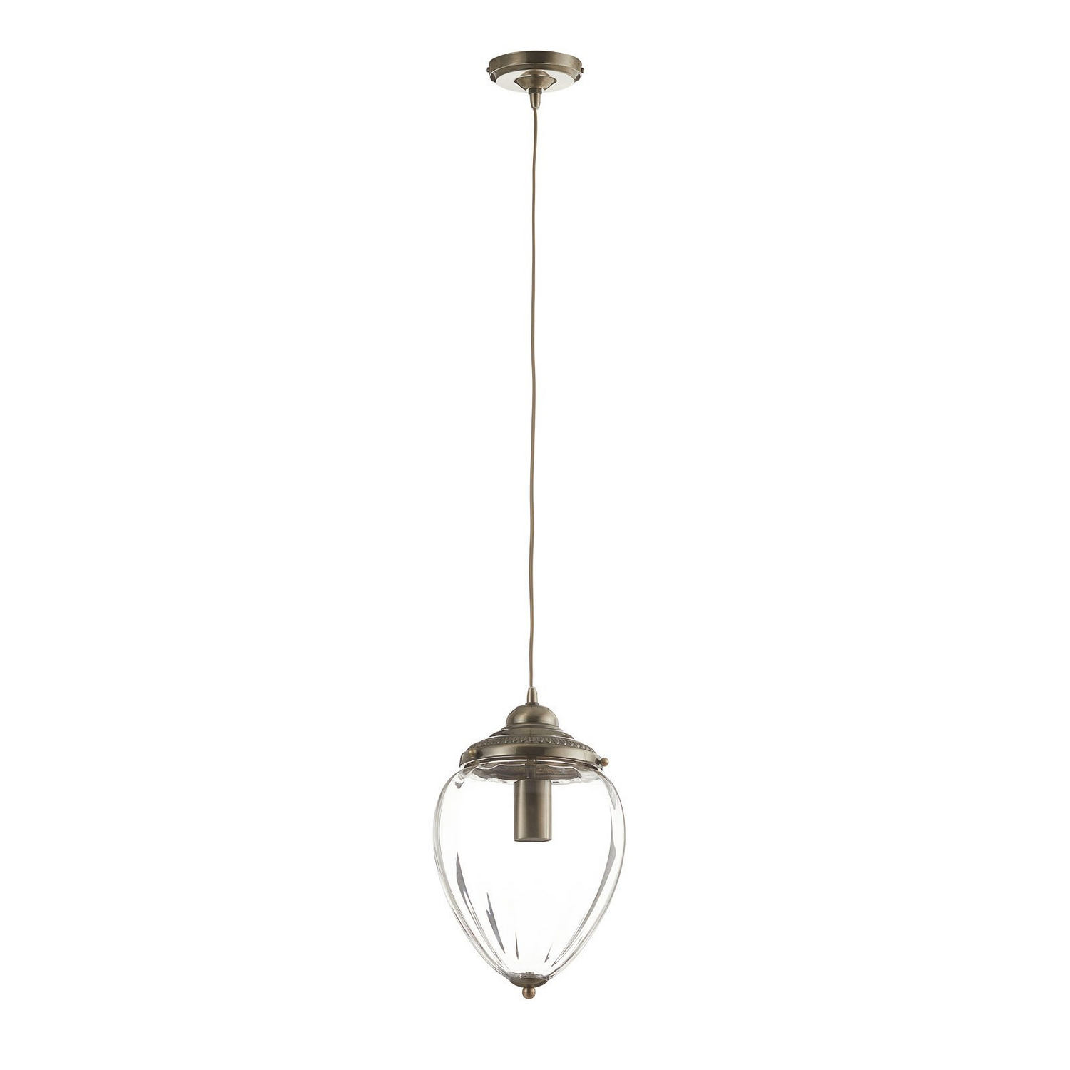 B-Ware Searchlight Pendelleuchte Pineapple Deckenlampe Wohnzimmerlampe E27 Messing - 5013874413666