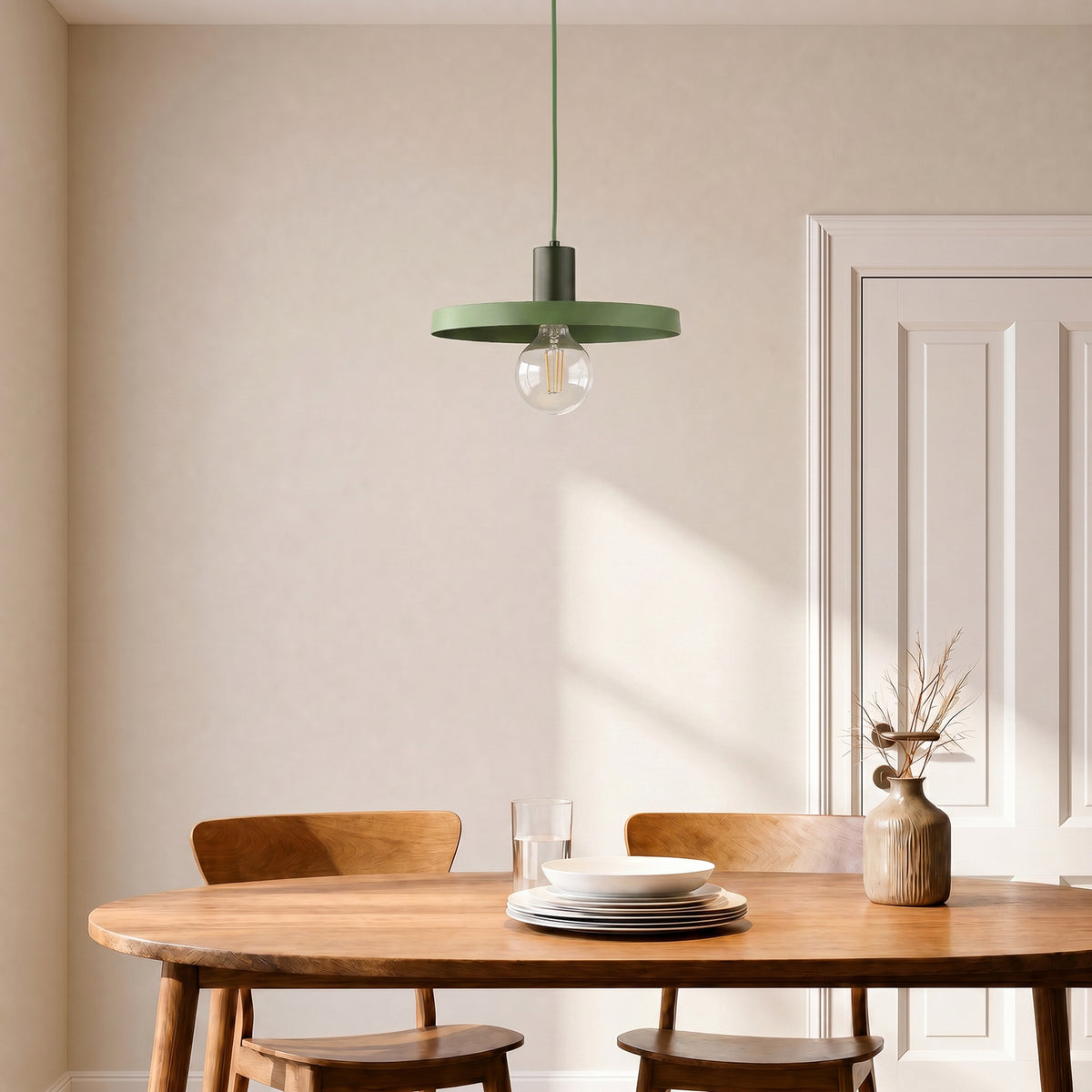 Sila Pendelleuchte Hängelampe grün Metall Kunststoff Wohnzimmer Esszimmer Mod568 - 5906135107612