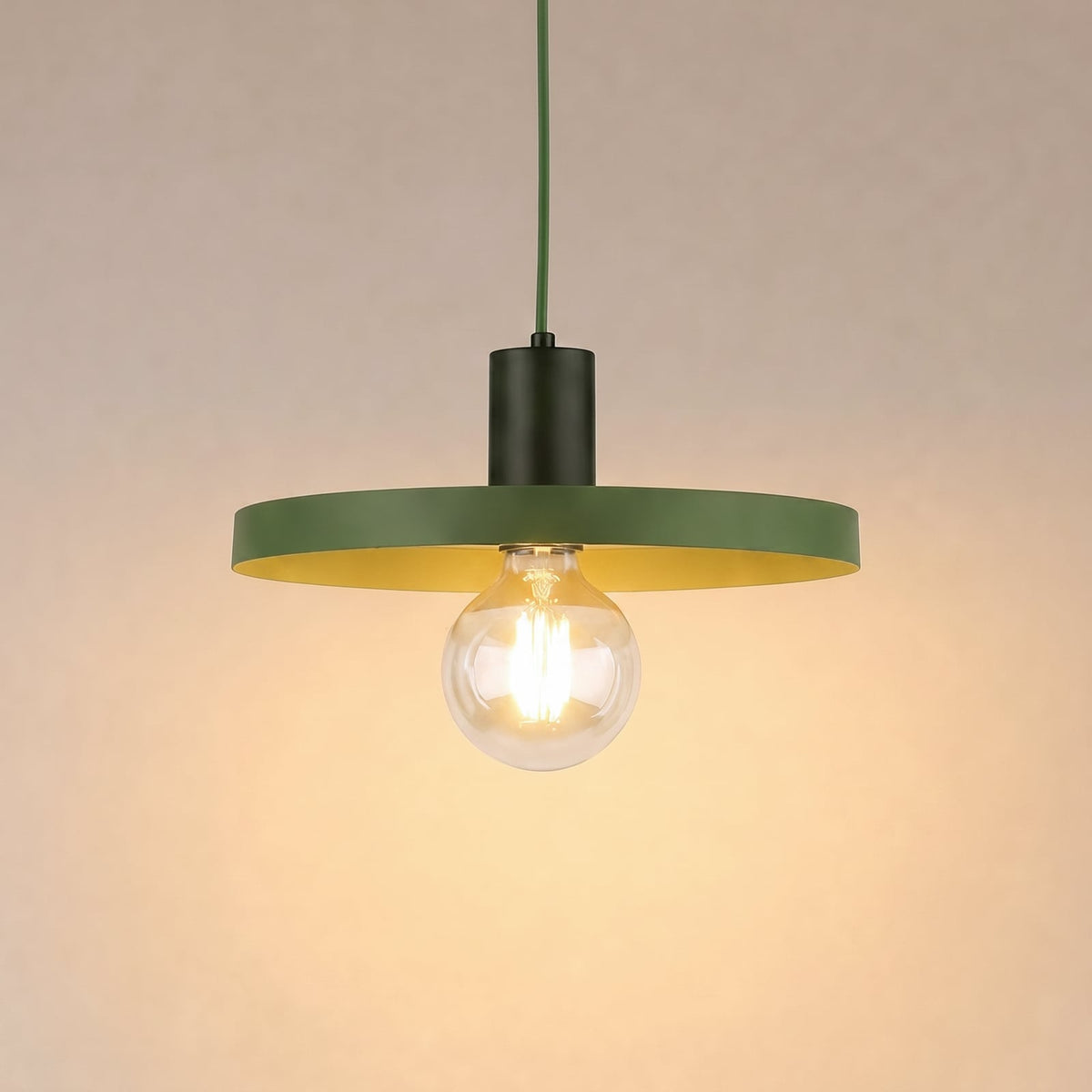Sila Pendelleuchte Hängelampe grün Metall Kunststoff Wohnzimmer Esszimmer Mod568 - 5906135107612