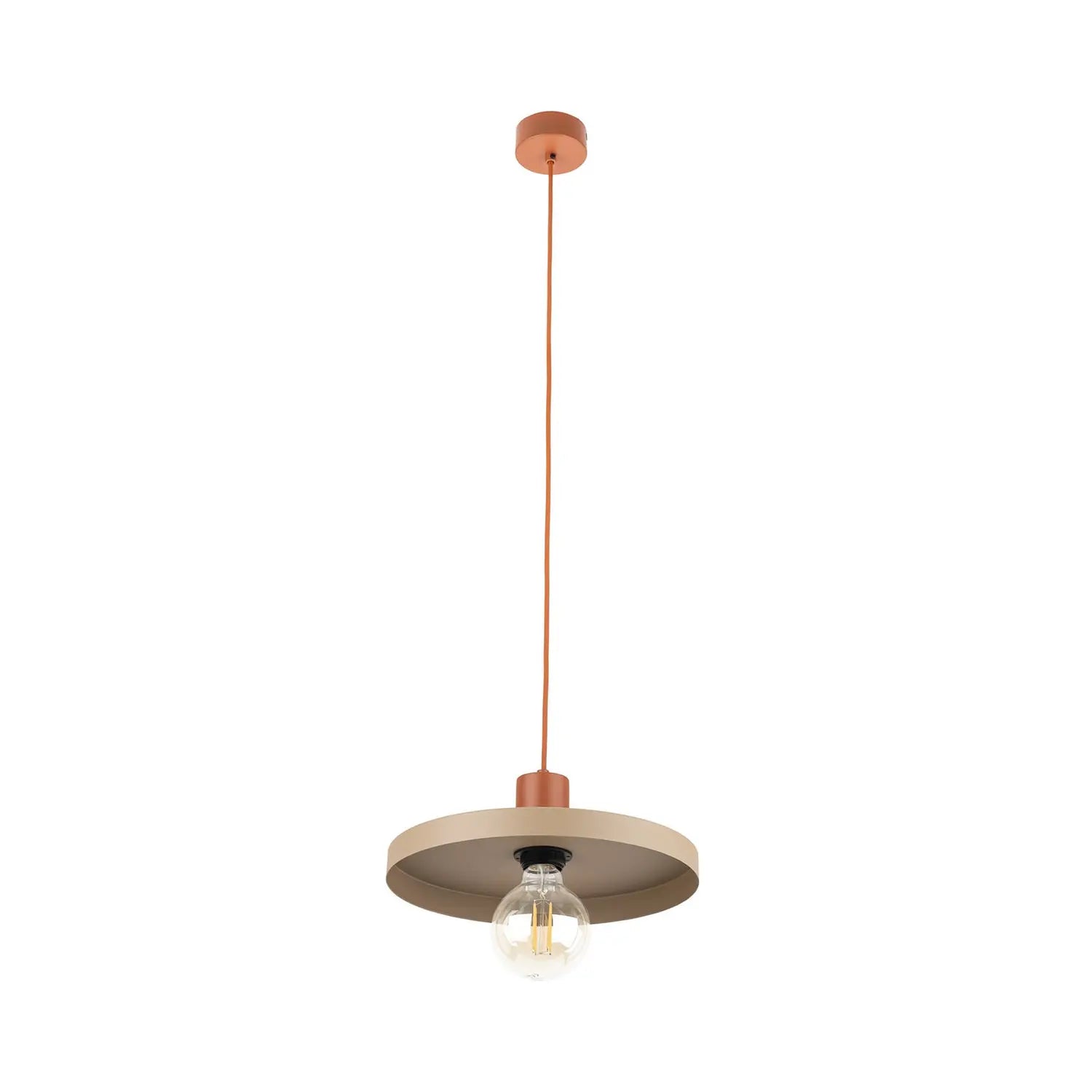 B-Ware Sila Pendelleuchte Hängelampe Lampe Metall Sand Rot E27 30 Cm - 5906135109548