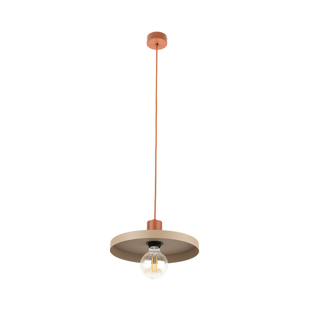 Sila Pendelleuchte Hängelampe Lampe Metall Sand Rot E27 30 cm - 5906135109548