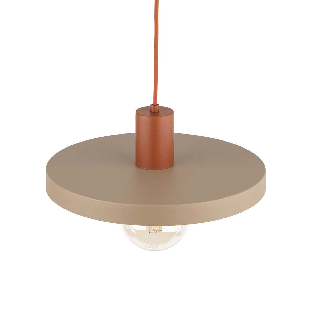 Sila Pendelleuchte Hängelampe Lampe Metall Sand Rot E27 30 cm - 5906135109548