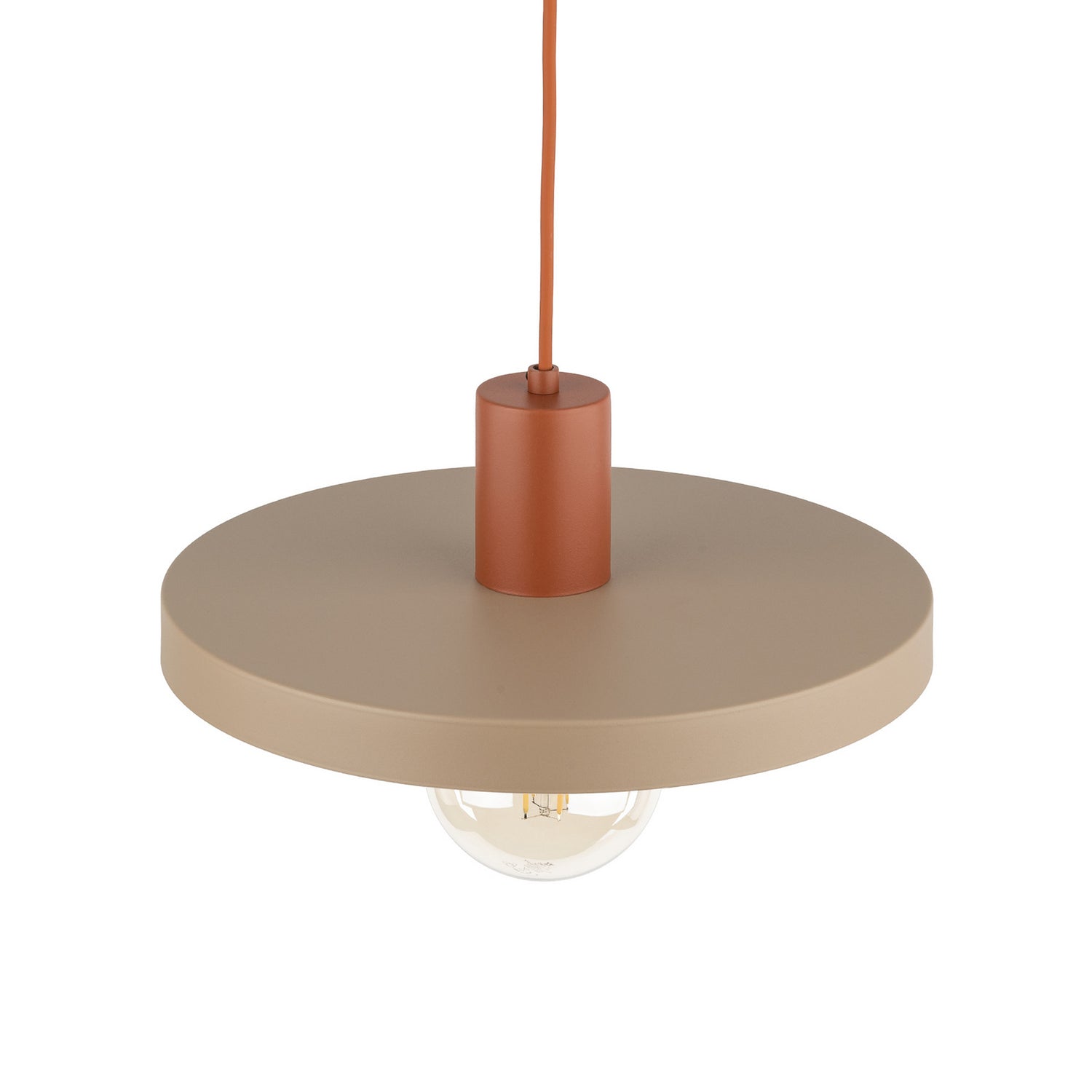 B-Ware Sila Pendelleuchte Hängelampe Lampe Metall Sand Rot E27 30 Cm - 5906135109548