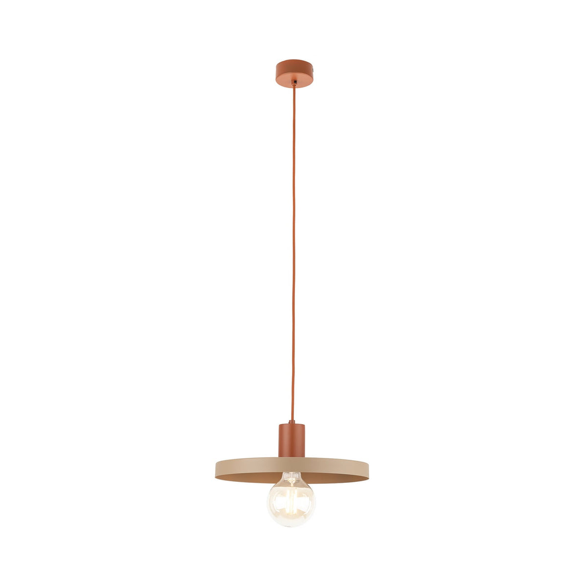 Sila Pendelleuchte Hängelampe Lampe Metall Sand Rot E27 30 cm - 5906135109548