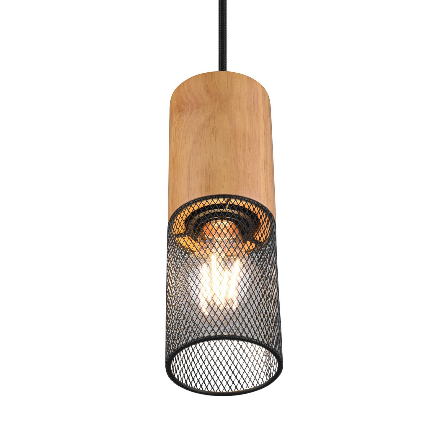 B-Ware Trio Lighting Pendelleuchte Tosh Du Oline Holzdetail Hängelampe Lampe 2 Stück - 4017807506037