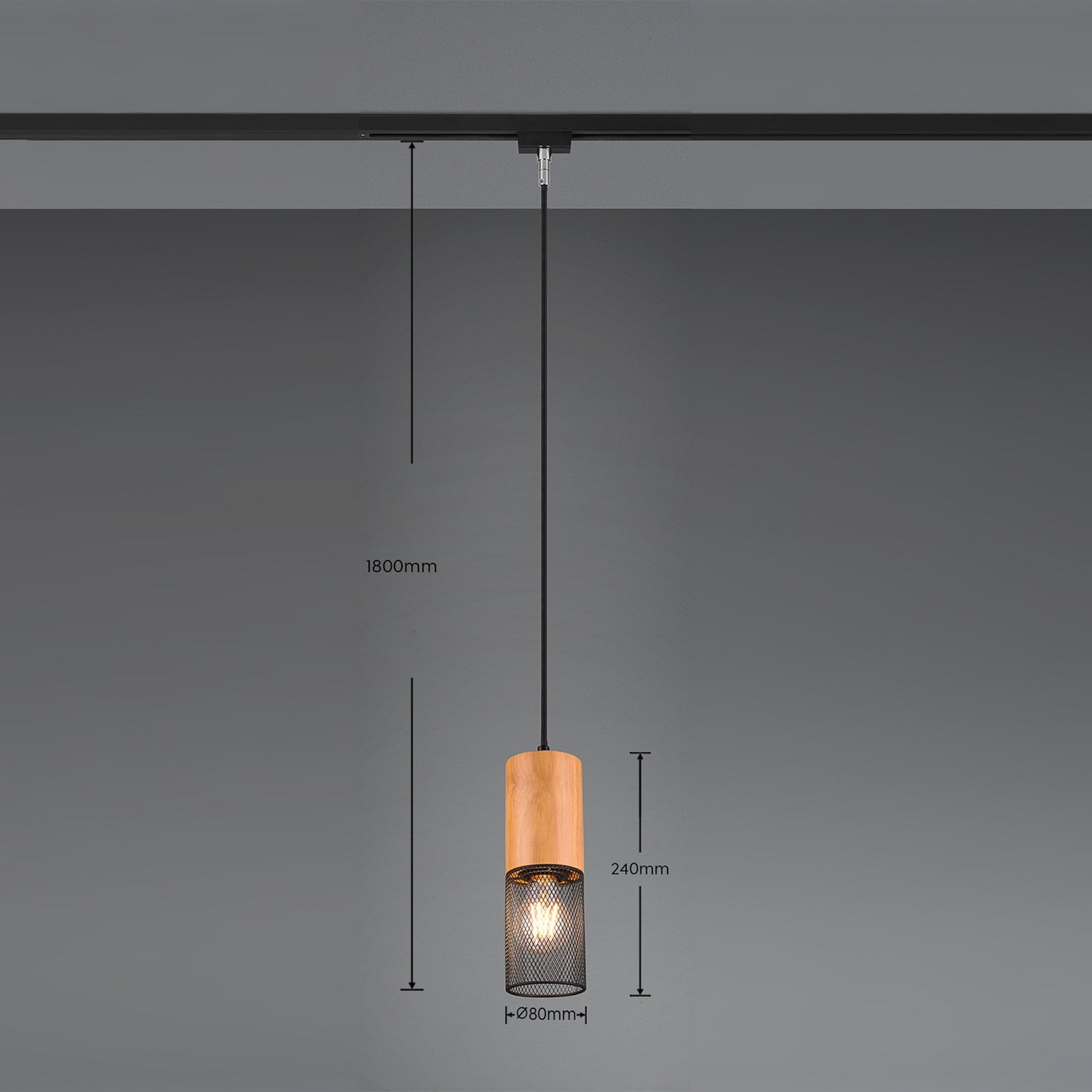 B-Ware Trio Lighting Pendelleuchte Tosh Du Oline Holzdetail Hängelampe Lampe 2 Stück - 4017807506037
