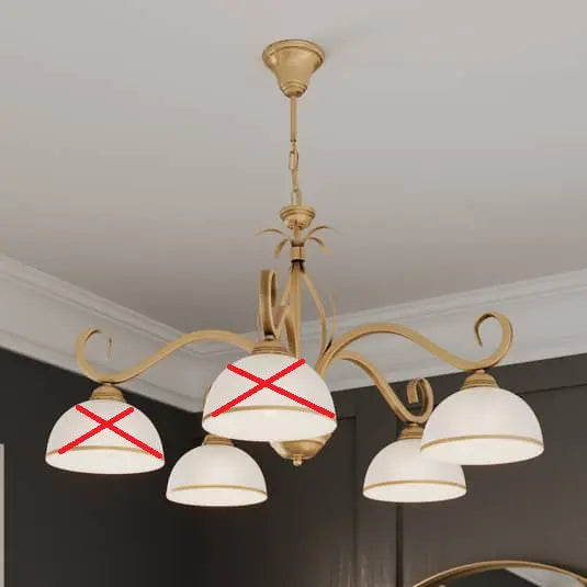 B-Ware Euluna Pendelleuchte Wivara Pendellampe Lampe 5 Fünfflammig Gold Siehe Text/Foto - 5901738918283