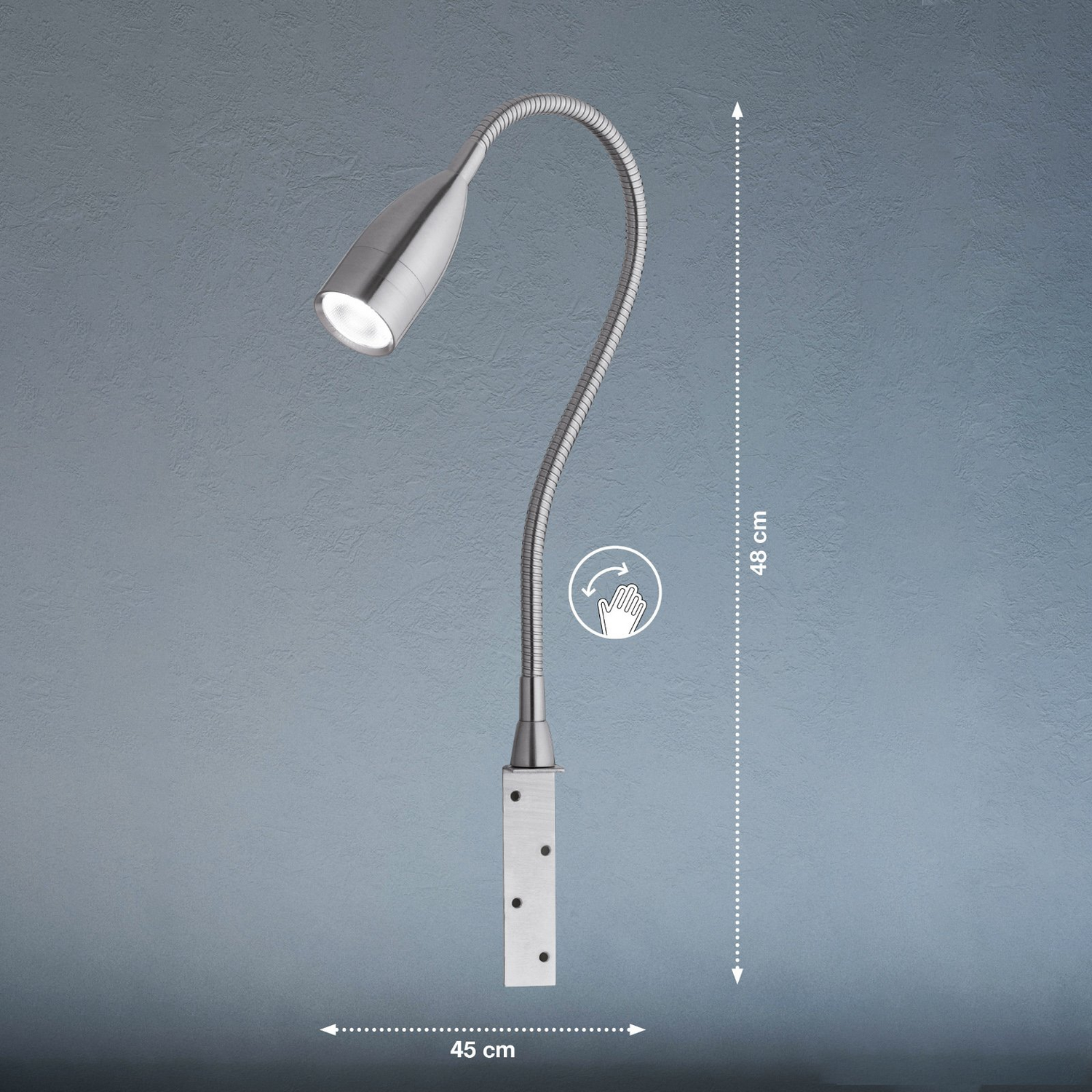 Fischer & Honsel Led Wandleuchte Sten Deko Wandleuchte Gestensteuerung Dimmbar  B-Ware - 4001133307024