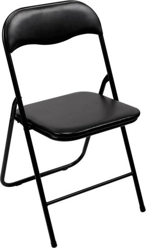 B-Ware Perel Camping Stuhl Schwarz gepolstert stabil klappbar 5 STÜCK WIE NEU