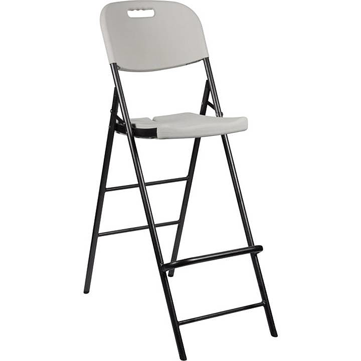 B-Ware Perel Bar Stool Barhocker Klappstuhl Stuhl Weiß Fp140 N Camping Garten - 5410329686499