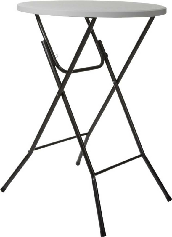 B-Ware Perel Stehtisch Campingmöbel Partytisch Gartentisch Weiß Bis 80 Kg 18 Stück - 5410329704230