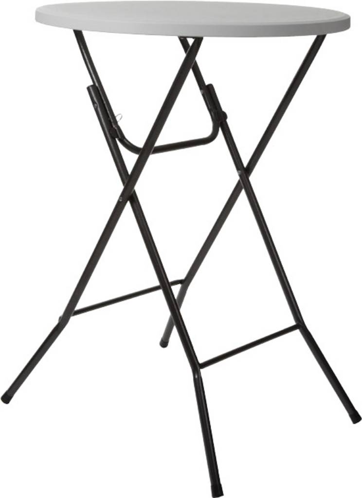 Perel Stehtisch Campingmöbel Partytisch Gartentisch Weiß bis 80 kg 14 STÜCK - 5410329704230