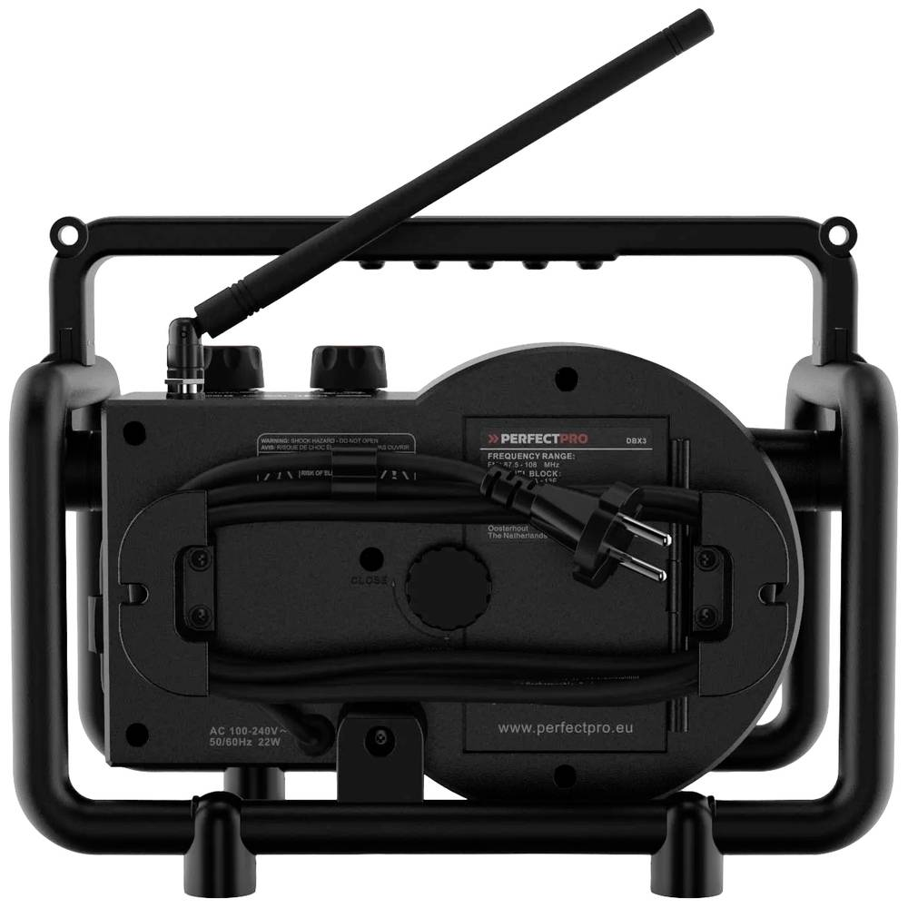 Perfect Pro Dabbox Baustellenradio Radio Dab+ Ukw Aux Bluetooth Stoßfest Schwarz B-Ware - 8719689465186