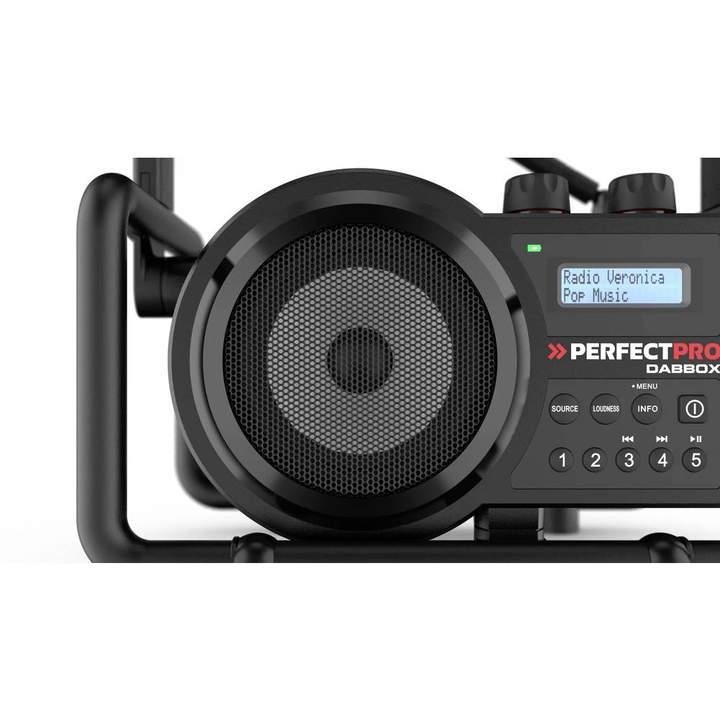Perfect Pro Dabbox Baustellenradio Radio Dab+ Ukw Aux Bluetooth Stoßfest Schwarz B-Ware - 8719689465186