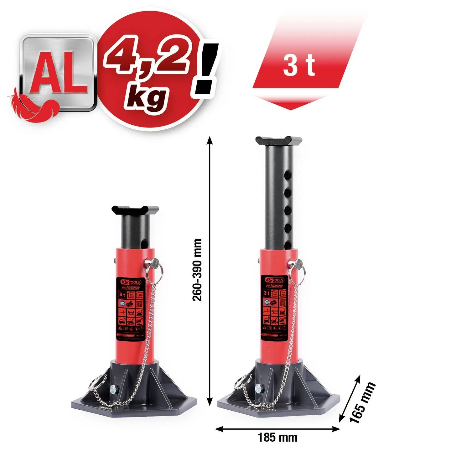 B-Ware Ks Tools Unterstellbock Wagenheber Bock Aluminium Performance Paarweise - 4042146981849