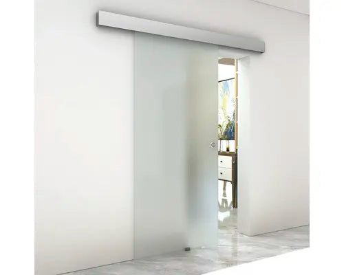 B-Ware Pertura Tür Schiebetür Glasschiebetür Neta Satin Komplettset Innen Griffmuschel - 4306517972523