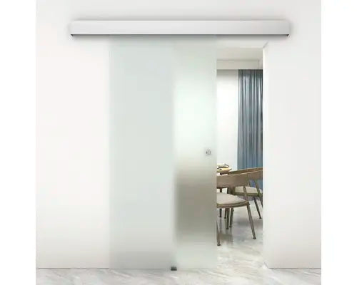 B-Ware Pertura Tür Schiebetür Glasschiebetür Neta Satin Komplettset Innen Griffmuschel - 4306517972523