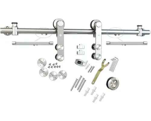 B-Ware Pertura Tür Schiebetür Glas Neta Komplettset 4 Streifen Farblos Tildra Griff  - 4306517972530