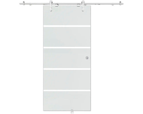 Pertura Tür Schiebetür Glas Neta Komplettset 4 Streifen farblos Tildra Griff - 4306517972530