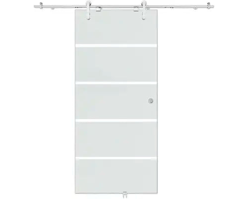 B-Ware Pertura Tür Schiebetür Glas Neta Komplettset 4 Streifen Farblos Tildra Griff  - 4306517972530