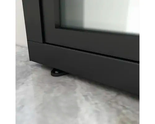B-Ware Pertura Tür Schiebetür Set Komplettset Neta Glasschiebetür Schwarz Industrial830 - 4306517972547