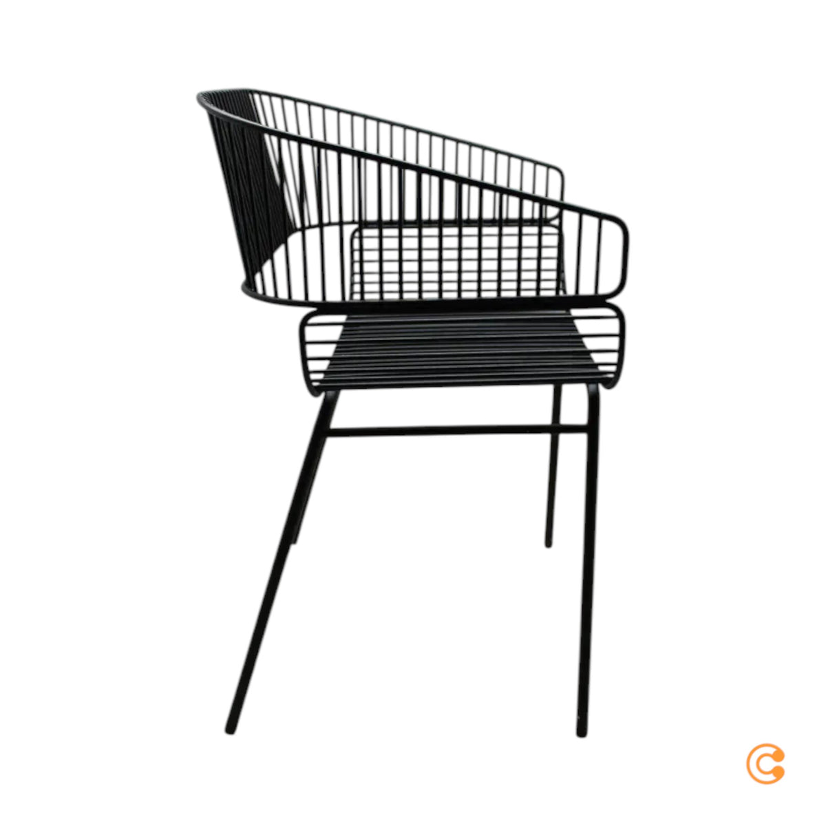 Petite Friture Trame Stuhl Sitzmöbel Esszimmerstuhl schwarz Designstuhl - 3760236183690