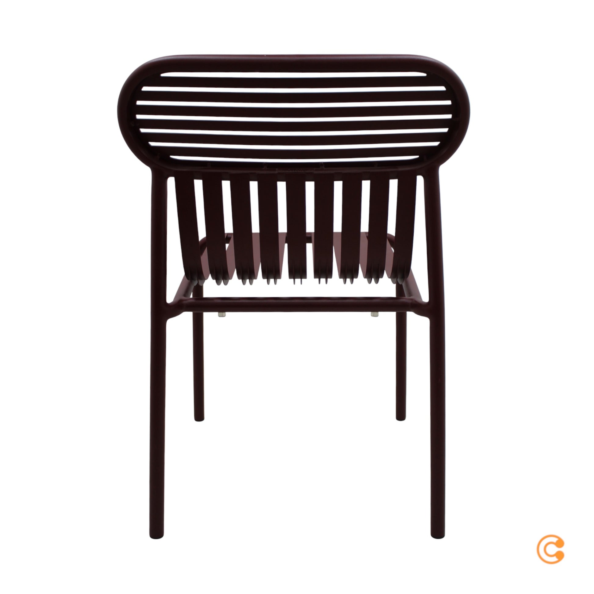 Petite Friture Week-End Outdoor Stuhl Gartenstuhl Esszimmerstuhl Metall burgund - 3760236188848