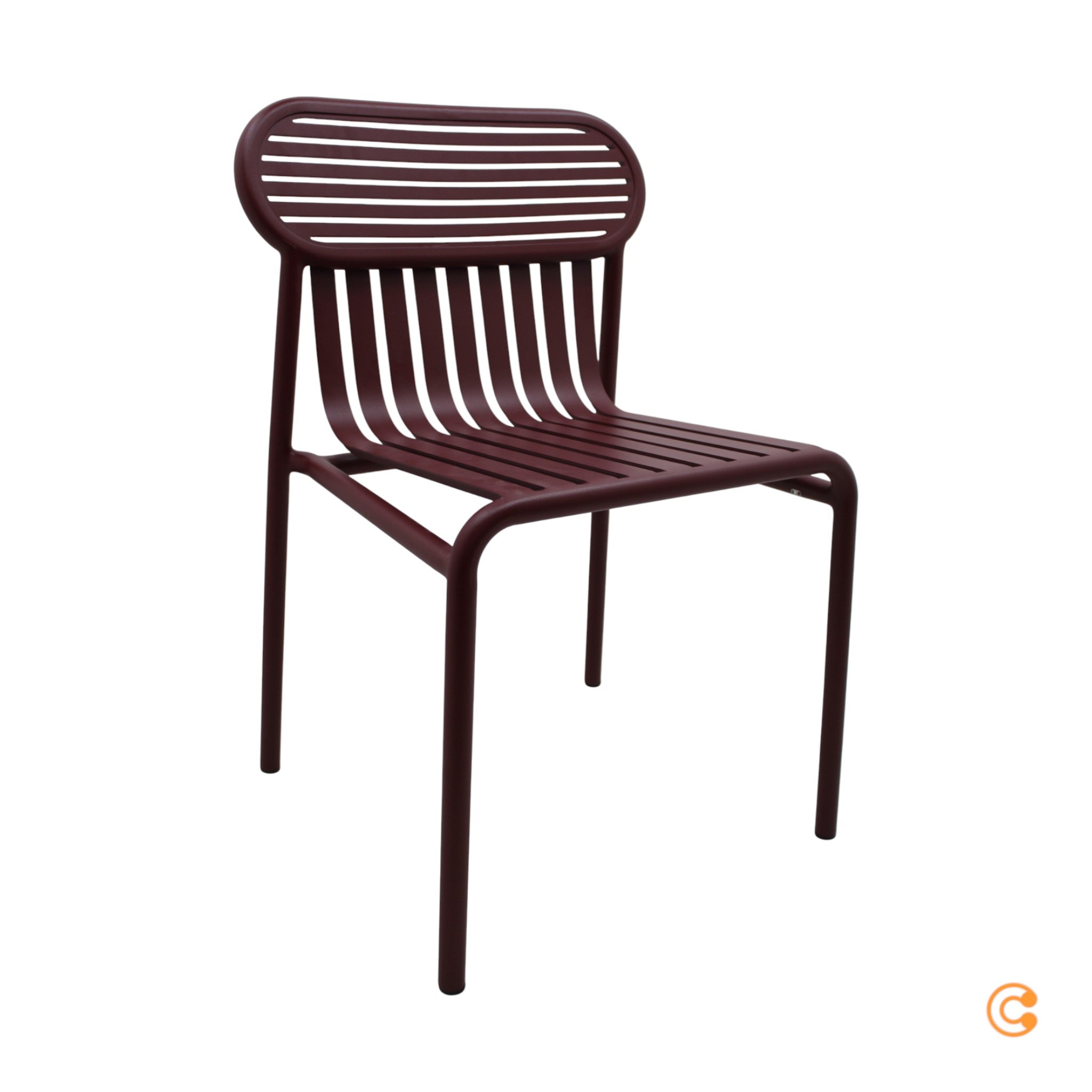 Petite Friture Week-End Outdoor Stuhl Gartenstuhl Esszimmerstuhl Metall burgund - 3760236188848