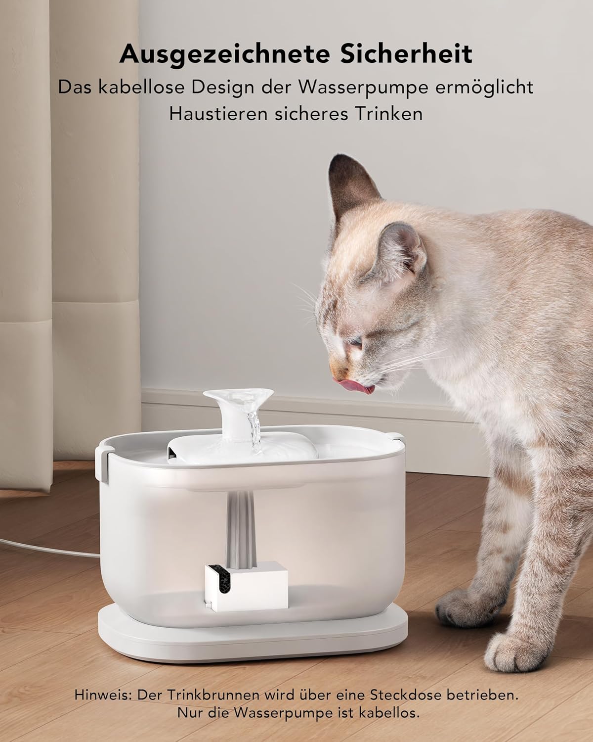 PETLIBRO Katzenbrunnen Trinkbrunnen für Katze mit Pumpe Kabellos Wasserbrunnen - 0671891486121