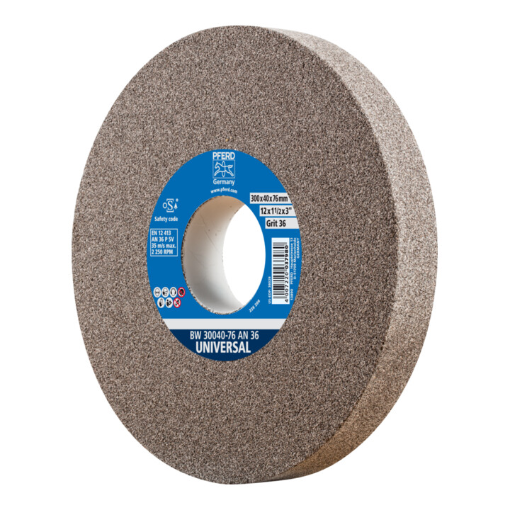 Pferd Schleifbockscheibe Schleifscheibe Schleifen 300x40mm 76mm A36 Universal B-Ware