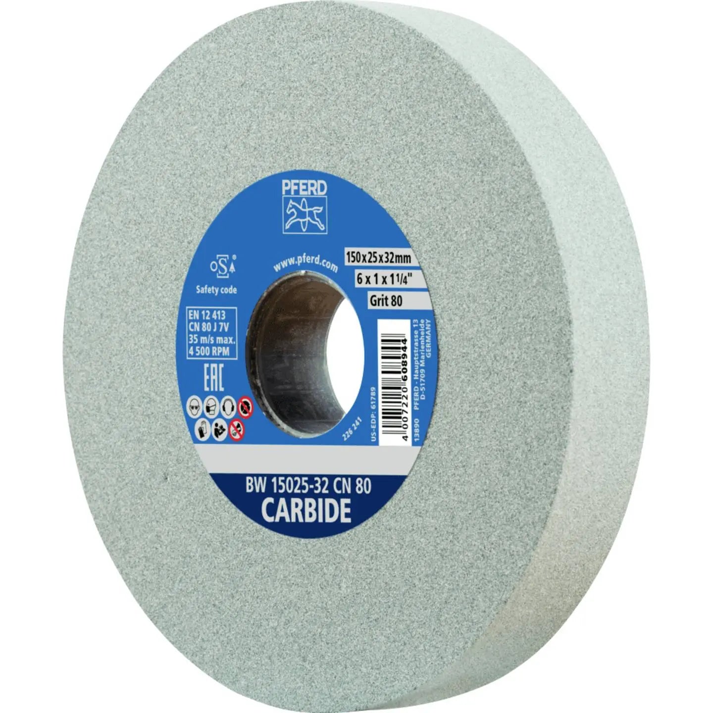 B-Ware Pferd Tools Schleifbockscheibe Schleifscheibe Carbide Glas Stahl Hartmetall 32mm - 4007220608944