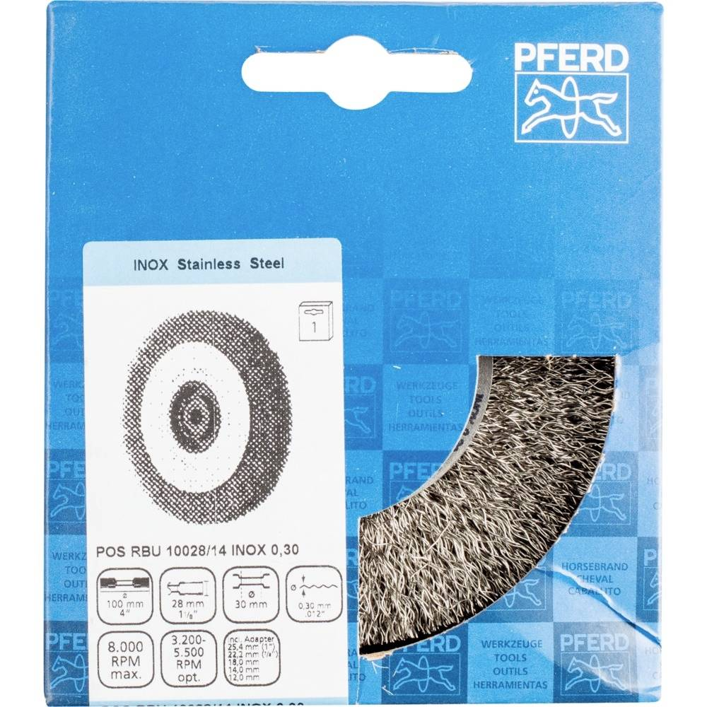 Pferd Tools Rundbürste Bürste Pos 10028/14,0 Edelstahl Werkzeug Schleifmittel B-Ware - 4007220956403